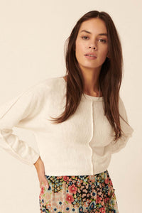 Sunset Drive Exposed-Seam Cropped Sweater - ShopPromesa