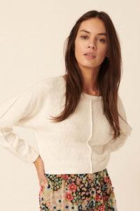 Sunset Drive Exposed-Seam Cropped Sweater - ShopPromesa