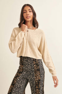 Sunset Drive Exposed-Seam Cropped Sweater - ShopPromesa