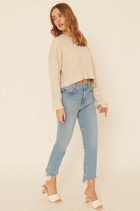 Keep Believing Cropped Confetti Sweater - ShopPromesa