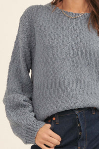 Peaceful Feeling Popcorn Knit Sweater - ShopPromesa