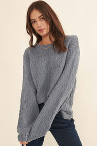 Peaceful Feeling Popcorn Knit Sweater - ShopPromesa