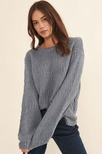 Peaceful Feeling Popcorn Knit Sweater - ShopPromesa