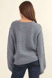 Peaceful Feeling Popcorn Knit Sweater - ShopPromesa