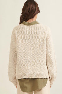 Peaceful Feeling Popcorn Knit Sweater - ShopPromesa