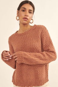 Peaceful Feeling Popcorn Knit Sweater - ShopPromesa