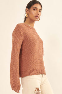 Peaceful Feeling Popcorn Knit Sweater - ShopPromesa