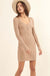 Going Vogue Rib-Knit Keyhole Mini Sweater Dress - ShopPromesa