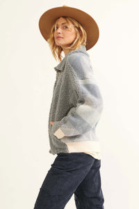 Mountain Mists Faux Shearling Sweater Jacket - ShopPromesa