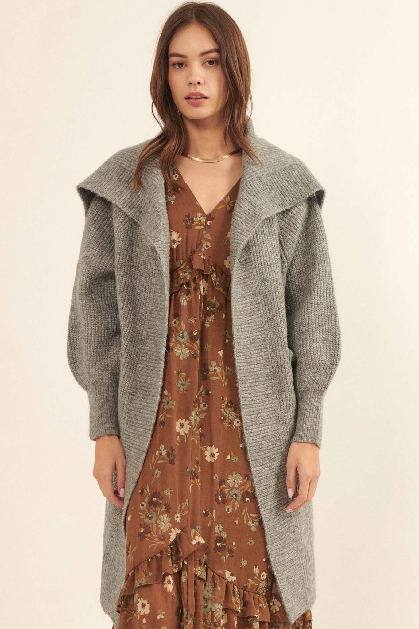 Wuthering Heights Oversized Foldover Cardigan - ShopPromesa