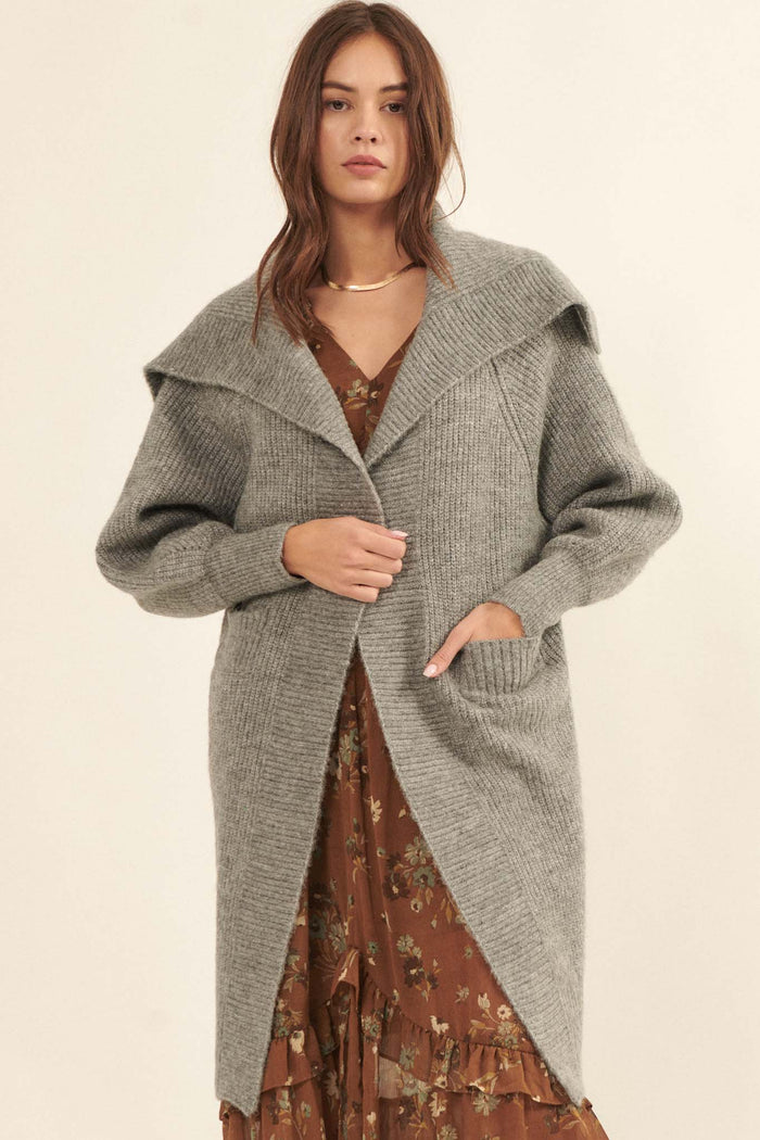 Wuthering Heights Oversized Foldover Cardigan - ShopPromesa