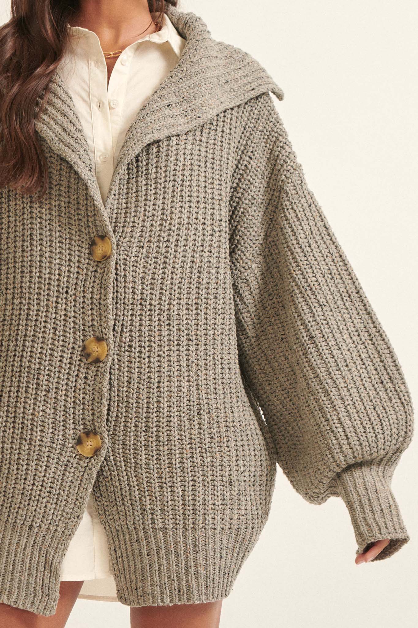 Northern Skies Oversized Foldover Cardigan - ShopPromesa