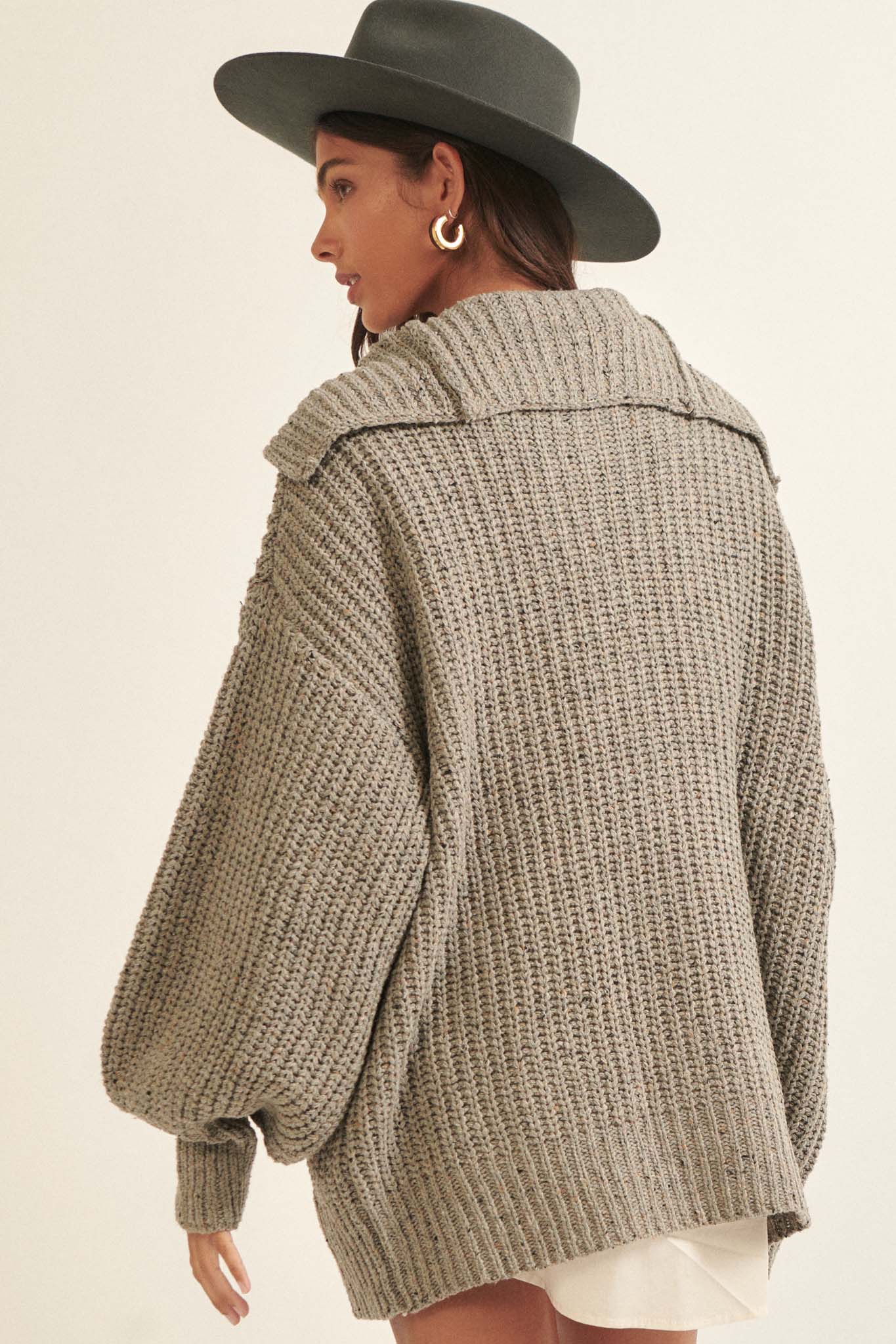 Northern Skies Oversized Foldover Cardigan - ShopPromesa