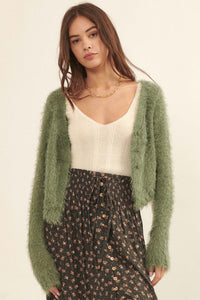 Cuddle Closer Solid Furry Knit Cardigan - ShopPromesa