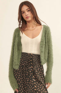 Cuddle Closer Solid Furry Knit Cardigan - ShopPromesa