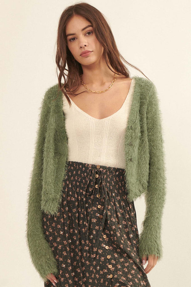 Cuddle Closer Solid Furry Knit Cardigan - ShopPromesa