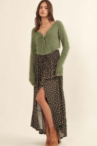 Cuddle Closer Solid Furry Knit Cardigan - ShopPromesa