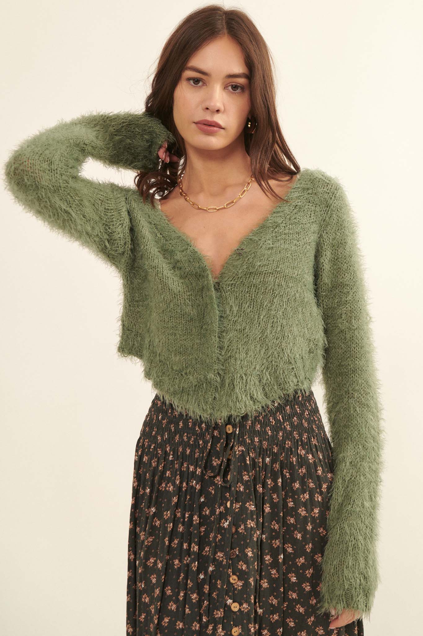 Cuddle Closer Solid Furry Knit Cardigan - ShopPromesa