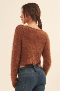 Cuddle Closer Solid Furry Knit Cardigan - ShopPromesa