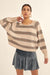 Stroke of Genius Pointelle-Stripe Sweater - ShopPromesa