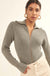 Body Talk Ribbed Knit Zip-Up Sweater Bodysuit - ShopPromesa