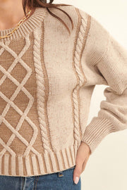 Must Be Destiny Cropped Cable Knit Sweater - ShopPromesa