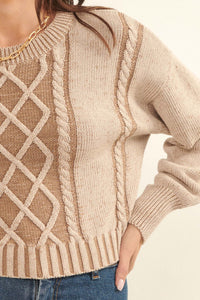 Must Be Destiny Cropped Cable Knit Sweater - ShopPromesa