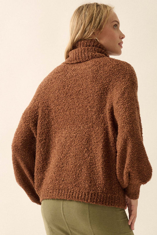 In My Feelings Textured Knit Turtleneck Sweater - ShopPromesa