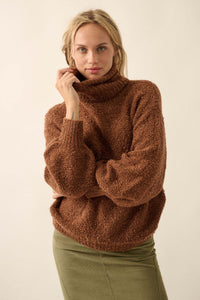 In My Feelings Textured Knit Turtleneck Sweater - ShopPromesa