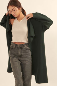 Autumn Leaves Draped Longline Cardigan - ShopPromesa