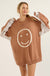 Get Happy Smiley Face Mixed Media Sweater - ShopPromesa