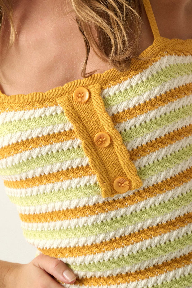 Summer Lovin' Striped Knit Mini Sweater Dress - ShopPromesa