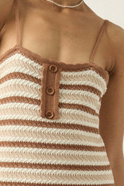 Summer Lovin' Striped Knit Mini Sweater Dress - ShopPromesa