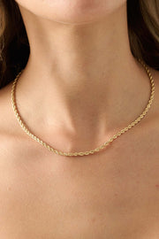 Laurel Canyon 18-Inch Gold Rope Chain Necklace - ShopPromesa