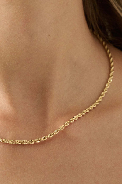 Laurel Canyon 18-Inch Gold Rope Chain Necklace - ShopPromesa