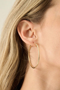 Westwood 2-Inch Gold Continuous Hoop Earrings - ShopPromesa