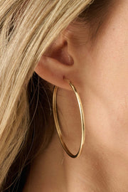 Westwood 2-Inch Gold Continuous Hoop Earrings - ShopPromesa