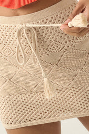 Day Out Pointelle Crochet Knit Mini Skirt - ShopPromesa