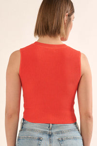 Shaper Fit Crewneck Rib-Knit Tank Top - ShopPromesa