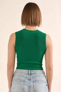 Shaper Fit Crewneck Rib-Knit Tank Top - ShopPromesa