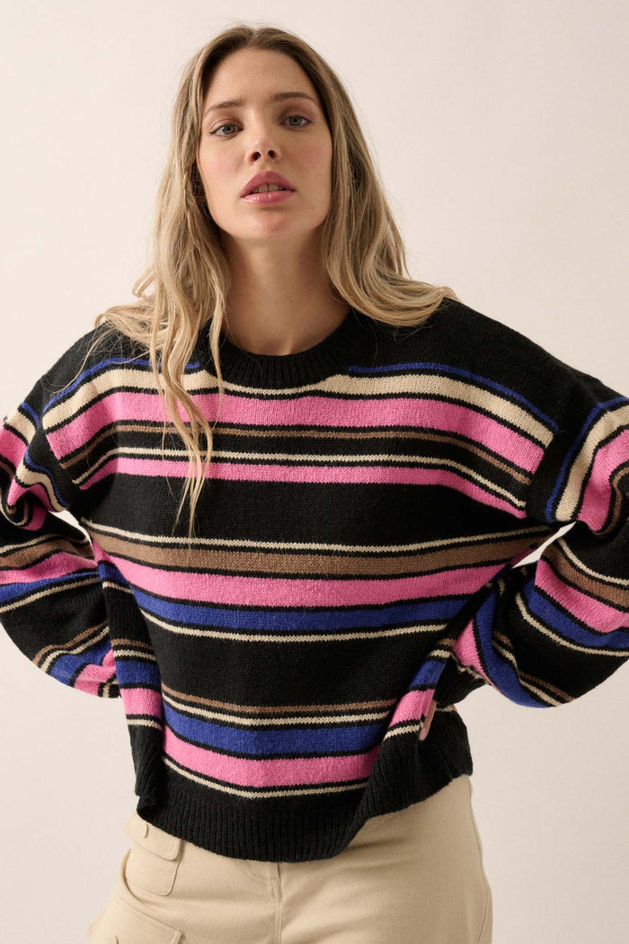 Stripe Up the Band Multicolor Striped Sweater - ShopPromesa