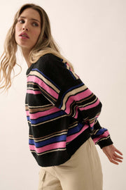 Stripe Up the Band Multicolor Striped Sweater - ShopPromesa