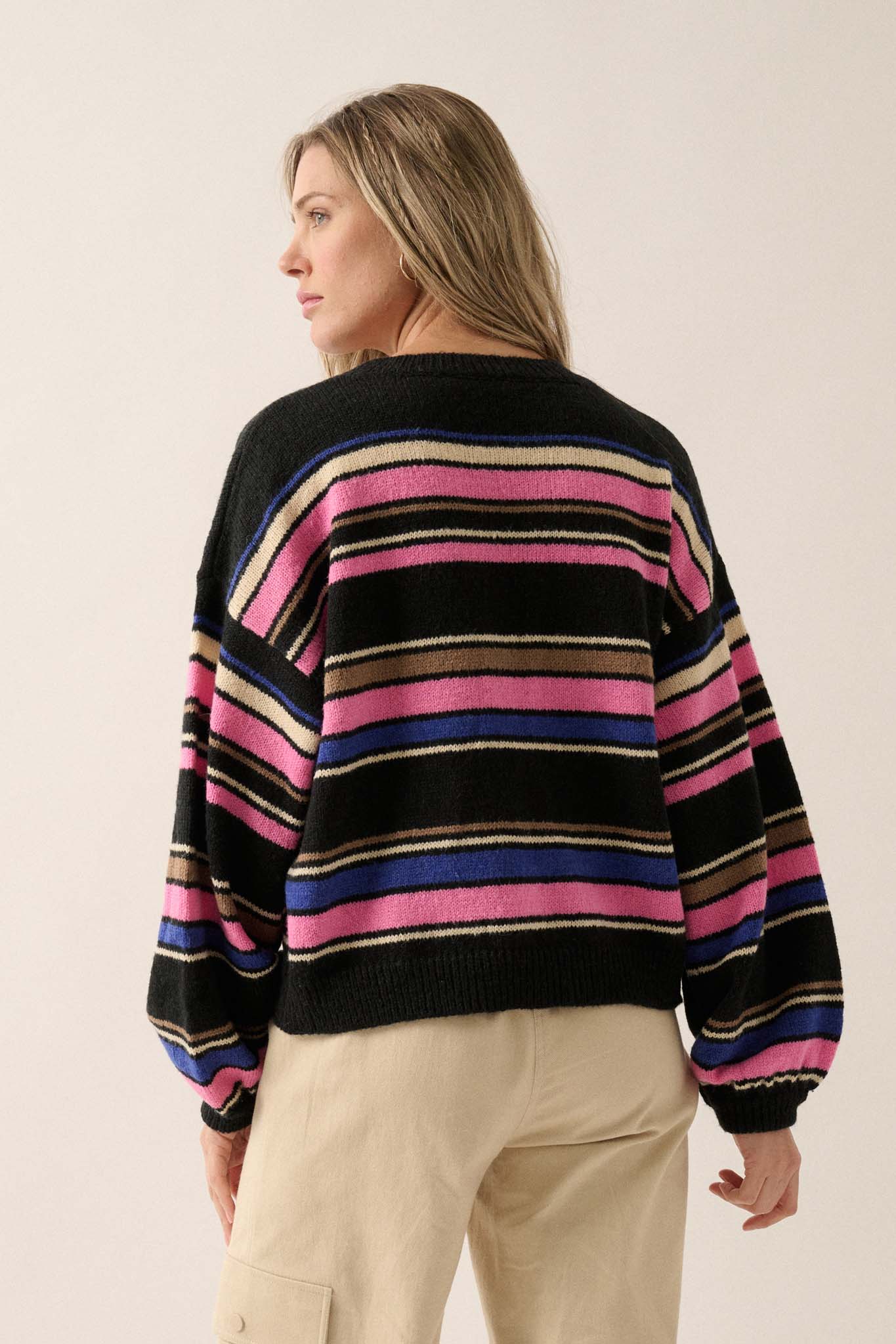 Stripe Up the Band Multicolor Striped Sweater - ShopPromesa