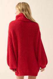 Cozy Up Chunky Knit Oversize Turtleneck Sweater - ShopPromesa
