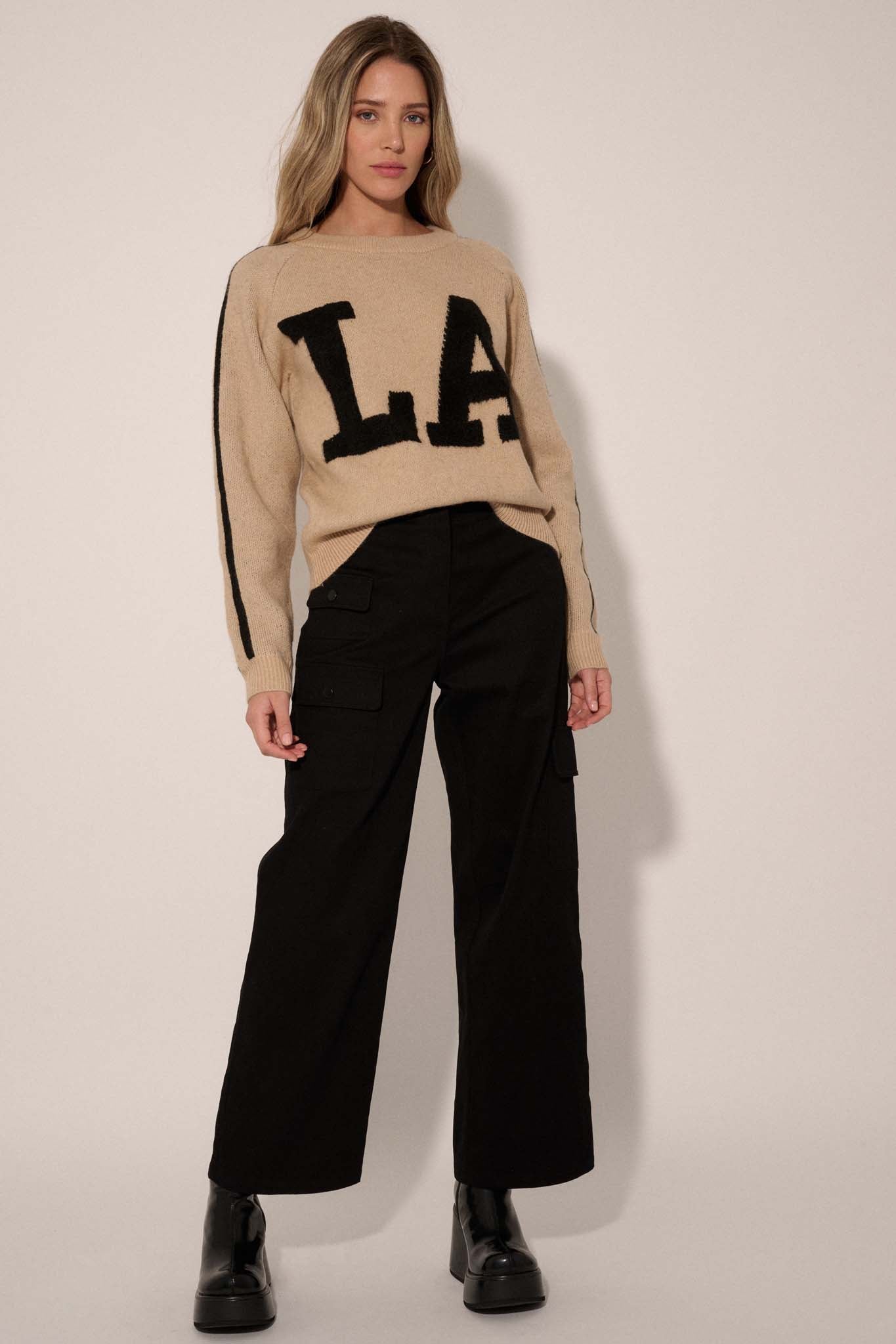 LA Girly Graphic Knit Sweater - ShopPromesa