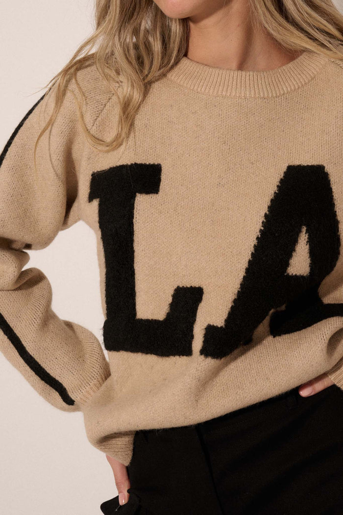 LA Girly Graphic Knit Sweater - ShopPromesa