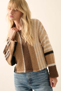 Stripe Zone Striped Textured Knit Sweater - ShopPromesa