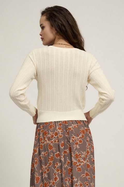 Keep the Faith Herringbone Knit Sweater - ShopPromesa