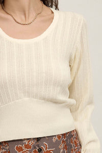 Keep the Faith Herringbone Knit Sweater - ShopPromesa