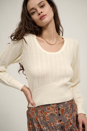 Keep the Faith Herringbone Knit Sweater - ShopPromesa